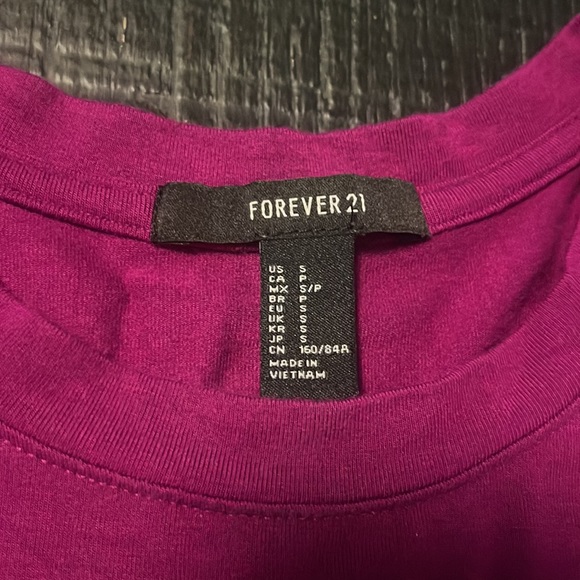 Super cute small  purple tight, t-shirt dress from forever 21 EUC - Picture 2 of 3
